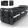 HOTOR Trunk Organizer for SUV Car Storage Box with Reflective Strips, Collapsible Car Organizer with Large Capacity, Essential Car Accessories for Truck, Van & Sedan, Black, 35.0" x 14.4" x 11.0"