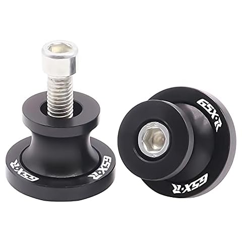 Motorcycle Swing Arm Sliders Spools 2pcs 8MM CNC Swing Arm Stand Screw for Suzuki GSXR 125 250 300 600 750 1000 Black Cover