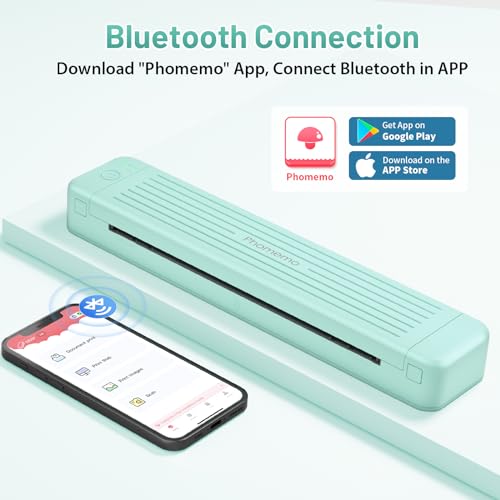 Image of Phomemo Portable Printers Wireless for Travel, P831 Bluetooth Thermal Transfer Printer Support 8.5 inch x 11 inch US Letter /A4 /A5 /B5 Copy Paper, 300DPI Inkless Mobile Printer for iPhone, Android & Laptop