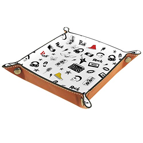 Preisvergleich Produktbild MUMIMI Badezimmer- / Küchen- / Kommodentablett, Schmuckschale, Ringhalter, Kosmetik-Organizer, Punkrock-Muster