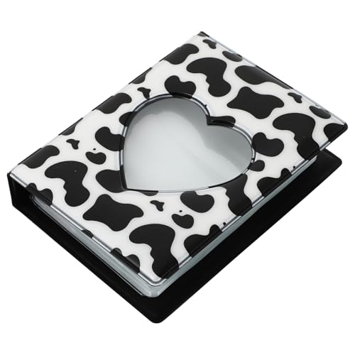 Healeved Miniálbum de Fotos Corazón 3 Pulgadas Álbum Pequeño Bolsillos Transparentes para Tarjetas Fotográficas Almacenamiento Portátil para Postales y Recuerdos Álbum Hueco Decorativo