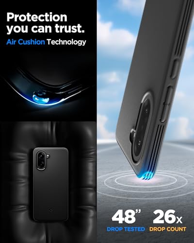 Image of Spigen Essential Sand Blast | OnePlus Nord CE 5 5G Case [Air Cushion Protection] [Flexible] OnePlus Nord CE 5 5G Back Cover | TPU - Matte Black