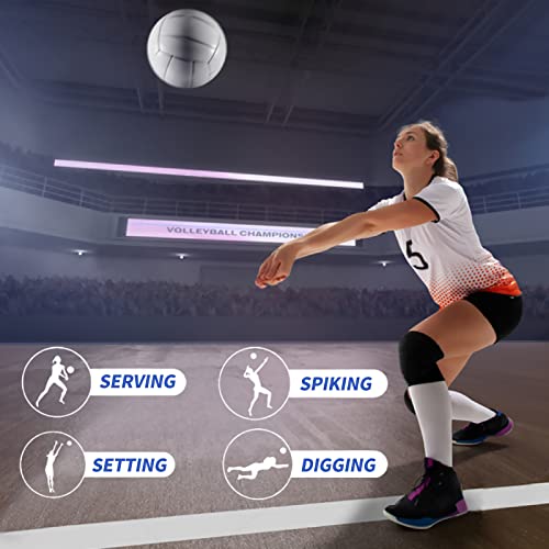 Vefungyan Volleyball Training Equipment Aid - Volleyball Solo Serving, Setting, Spiking Arm Swing Returns Practicing System And Finger Protectors For Beginners & Pro Volleyball Gift Set #TOP4
