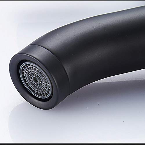Mitigeur de lavabo noir à commande unique eau chaude et froide jet sans éclaboussure - 3