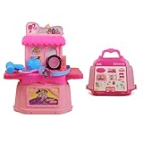 Genie's Toy Bus Barbie Beauty Set - Purse | Portable Makeup & Hair Styling Playset | Compact Handbag Design with Pretend Cosmetics | Gift for Girls 3+