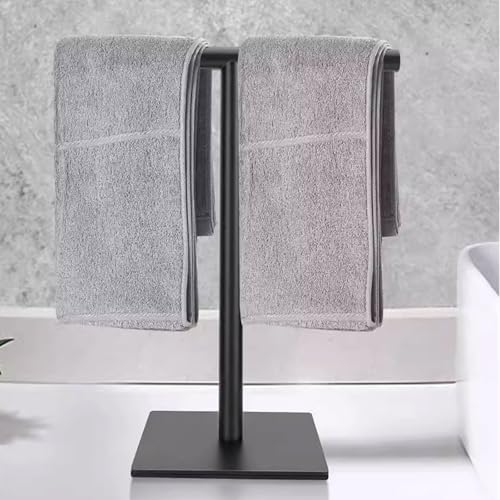 Porte-serviettes de comptoir en acier inoxydable noir mat durable - 4