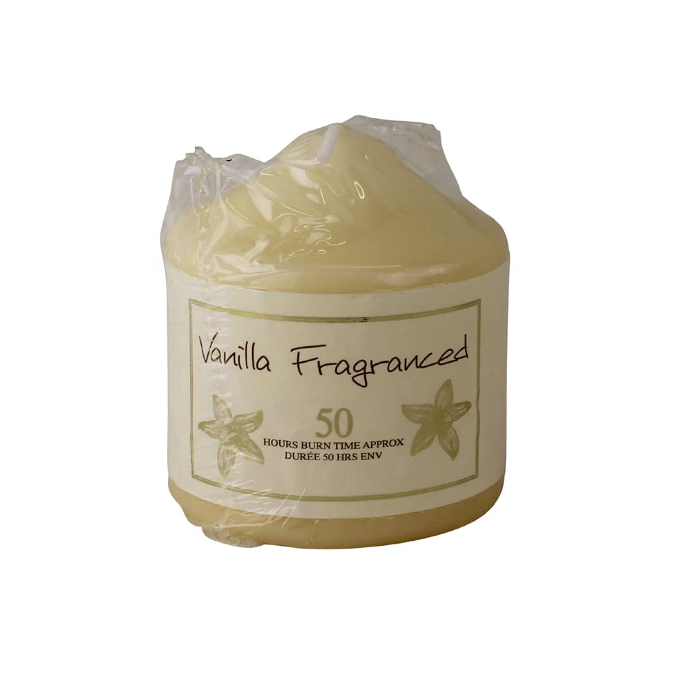Pride Home & Garden 50 Hour Phg Premium Edition Vanilla Fragranced Pillar Candle |Stylish Long-Lasting Scented Pillar Candles | Classic Pillar Candles | Decorative Pillar Candles | Multipack (Single Pack, )