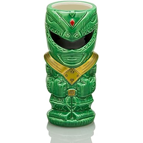 Taza Geeki Tikis Power Rangers Green Ranger de cerámica | Capacidad de 16 onzas Cover