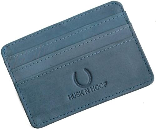 Husk N Hoof RFID Protected Leather Credit Card Holder Wallet for Man Women