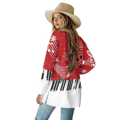 Image of Women's Open Front Cardigan Long Sleeve Loose Sweater Lightweight Soft Cardigan Jackets