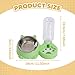 Baoblaze Dog Bowl with Automatic Water Bottle Practical Pets Water and Food Bowl Set for Small Medium Dogs Puppy, Green