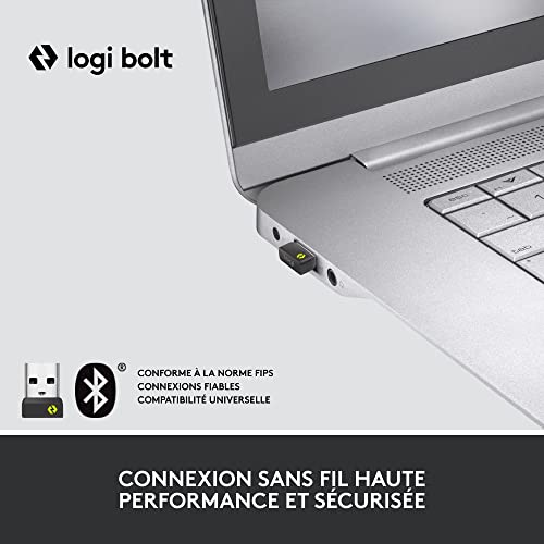Logitech Lift for Business, Souris Ergonomique Verticale, sans Fil, Bluetooth ou Logi Bolt USB sécurisé, clics Silencieux, certifiée dans Le Monde Entier, Windows/Mac/Chrome/Linux - Graphite