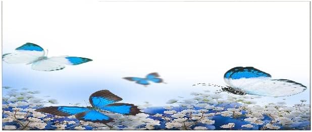 HM20KNV70x100-97 Butterfly Blackboard, Animals, Living Room, Bedroom, Multi-Colour, Polyester, Wood, 70 x 3 x 100 cm