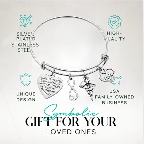 Image of Infinity Collection - LPN Charm Bracelet - LPN Bangle Nursing Appreciation Gift for RN LPN Graduation Licensed Nurse