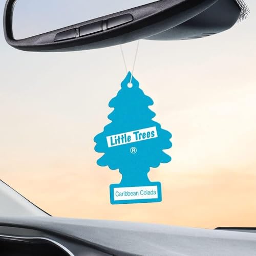 Image of LITTLE TREES Car Air Freshener | Hanging Paper Tree for Home or Car | Caribbean Colada