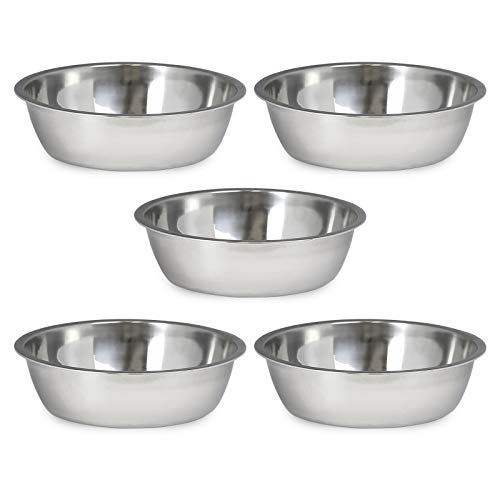 Me and My Pets Stainless Steel Food/Water Bowl - Pack of 5-14cm