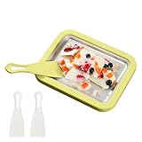 Rechory Máquina para hacer helados | Bandeja de yogur casera, frío instantáneo con 2 espátulas | para el hogar, cocina, fiesta, reunión familiar, cocina al aire libre