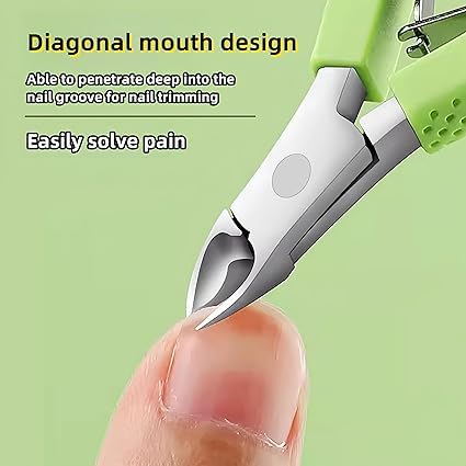 1 Pack Cuticle Trimmer Professional Stainless Steel Cuticle Cutter Remover with Non Slip Silicone Handle Manicure Tools for — view 3