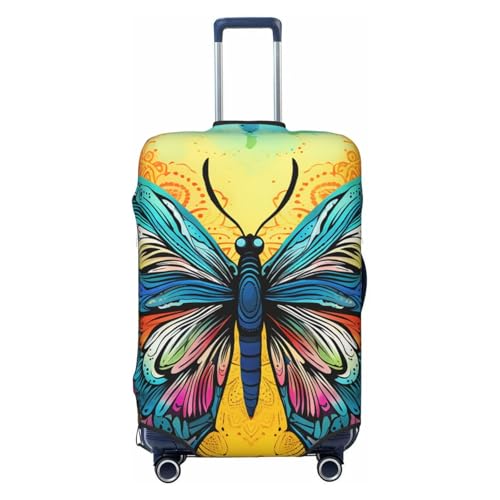 Travel Luggage Cover Suitcase Protector Elastic Washable Butterfly Tie Dye Suitcase Cover Anti-scratch Spandex Baggage Covers Fits 18-32 Inch Luggage