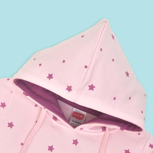 Image of LuvLap Baby Boys Full Sleeve Hooded Sweatshirt & Pyjama Set