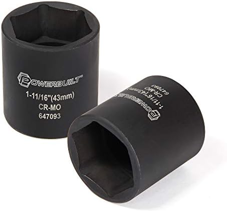 Powerbuilt Dodge Spindle Nut Socket, 1/2 Inch Drive 6 Point, 1-11/16 Inch, 4x4 Pickup Trucks, Front Axle - 647093