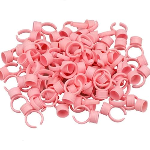 KOMUNJ 100 anillos de tinta para tatuajes, soporte para pigmentos, soporte para pigmentos, anillo de tinta para tatuajes, para microblading y extensión de pestañas, M
