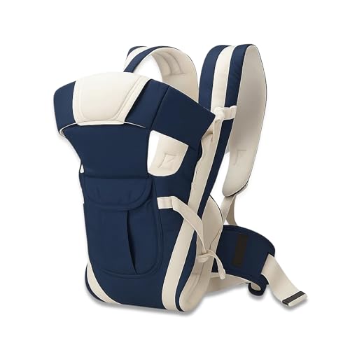 Baby Kangaroo Carry Bag, Pack of 1 Navy Blue Mesh Fabric, Ergonom...