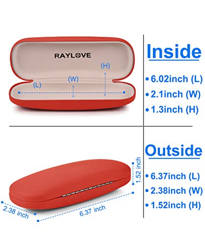 Image of RayLove Unisex Hard Shell Eyeglasses Cases, Protective Case For Glasses