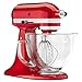 KitchenAid KSM155GBCA 5-Qt. Artisan Design Series with Glass Bowl - Candy Apple Red
