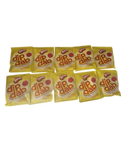 Barratt Dip Dab 10 Pack | Classic Sherbet & Lollipop Candy | Retro British Sweet Treat | Individually Wrapped for Parties & Gifts