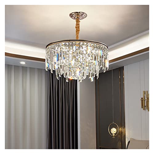 Chandelier cristal post-moderne D50cm pour salon et salle à manger