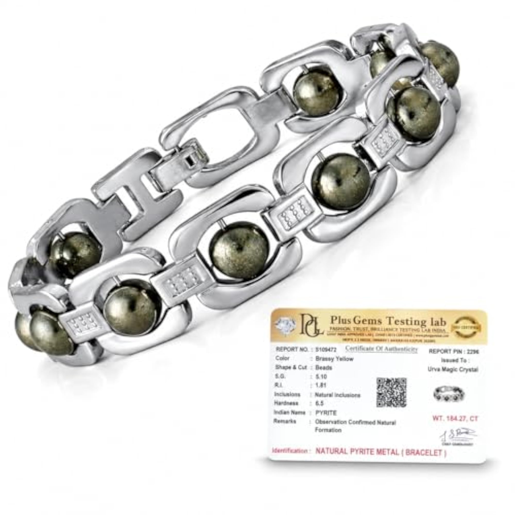 Pyrite Green Dhan Yog Money Magnet Bracelet