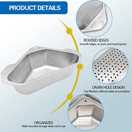 Berlato Sink Filter Basket, Food Collector For Kitchen Sink Made Of Stainless Steel, More Durable And Stronger, Silver Kitchen Sink Drain Strainer For Filtering Kitchen Waste And Washing Vegetables #TOP2