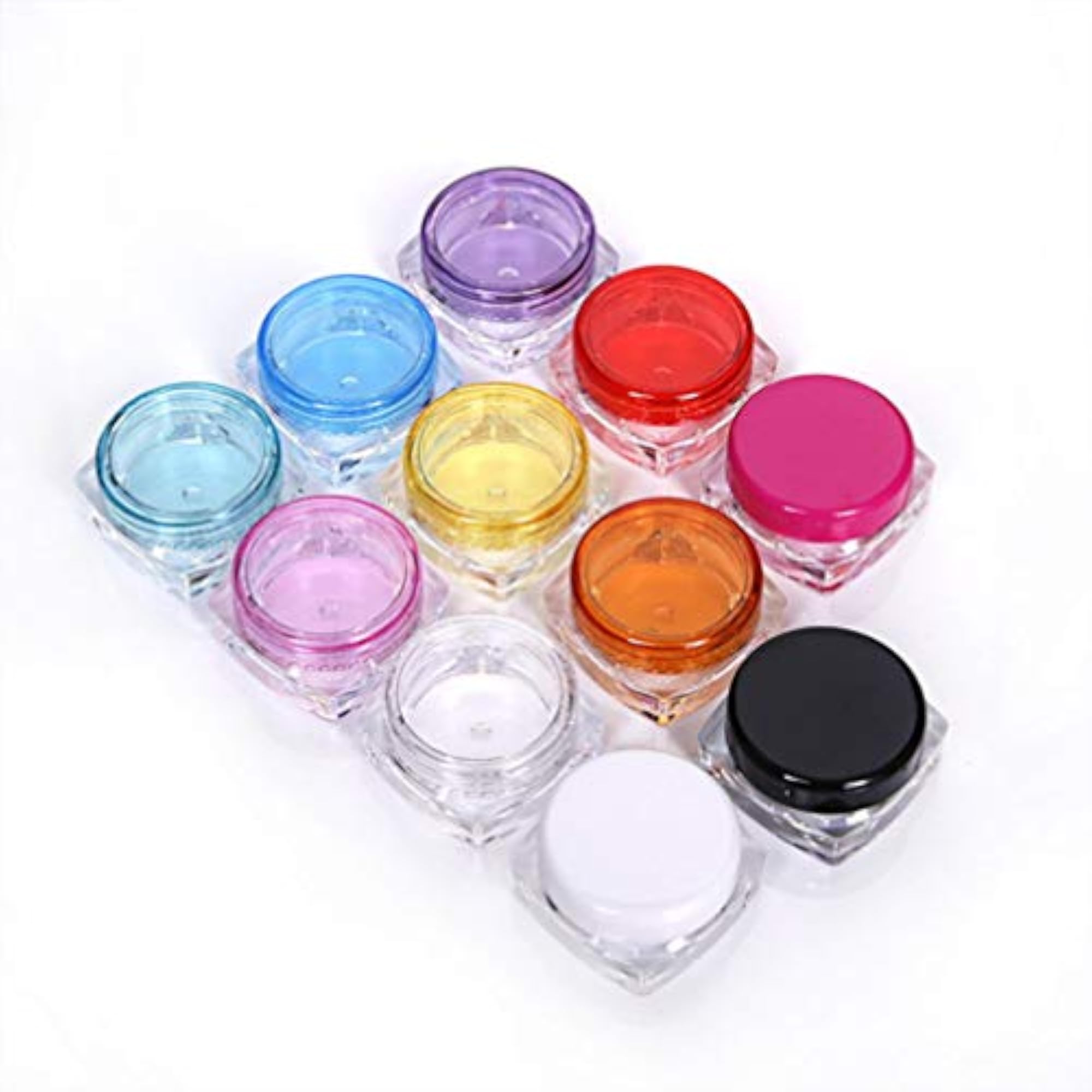 50pcs Square Makeup Travel Containers with Lids