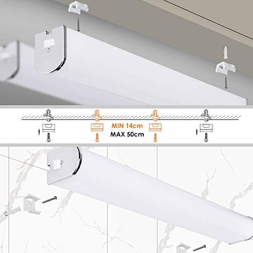ENUOTEK 15W LED Bathroom Vanity Wall Light Fixture Above Bath Mirror Light Under Cabinet Lamp Length 60CM IP44 Wide Lighting Range 1400Lm Neutral White 4000K Not Dimmable 1 Lamp