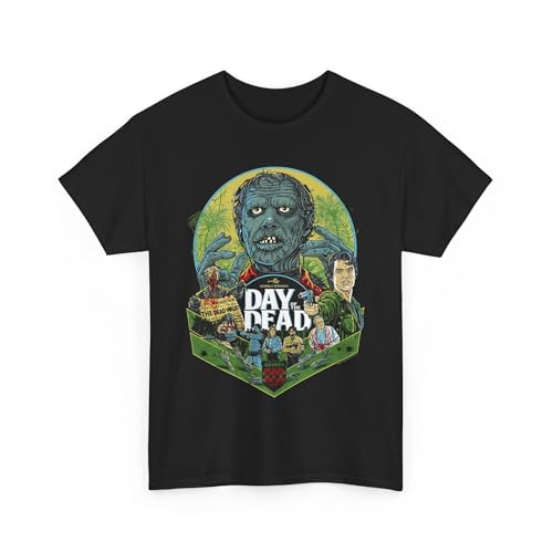 T-shirt Day of The Dead Horror haut gothique haut de gamme en coton lourd