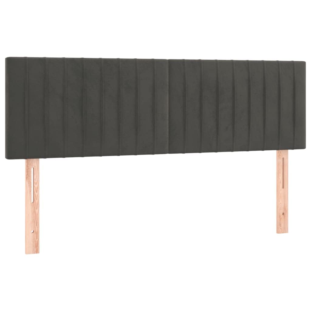 vidaXL Têtes de lit Gris foncé 144x5x78/88 cm Velours