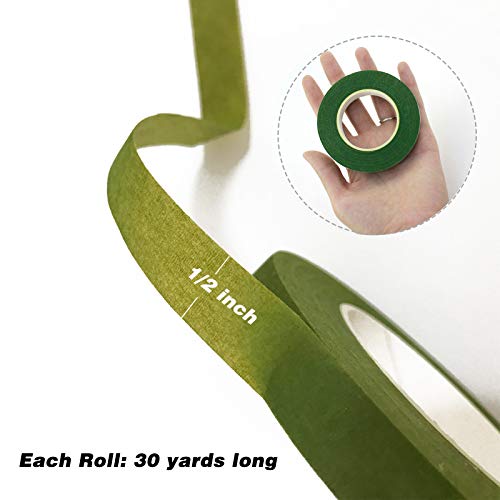 image for 4 PCS Green Floral Tapes 1/2