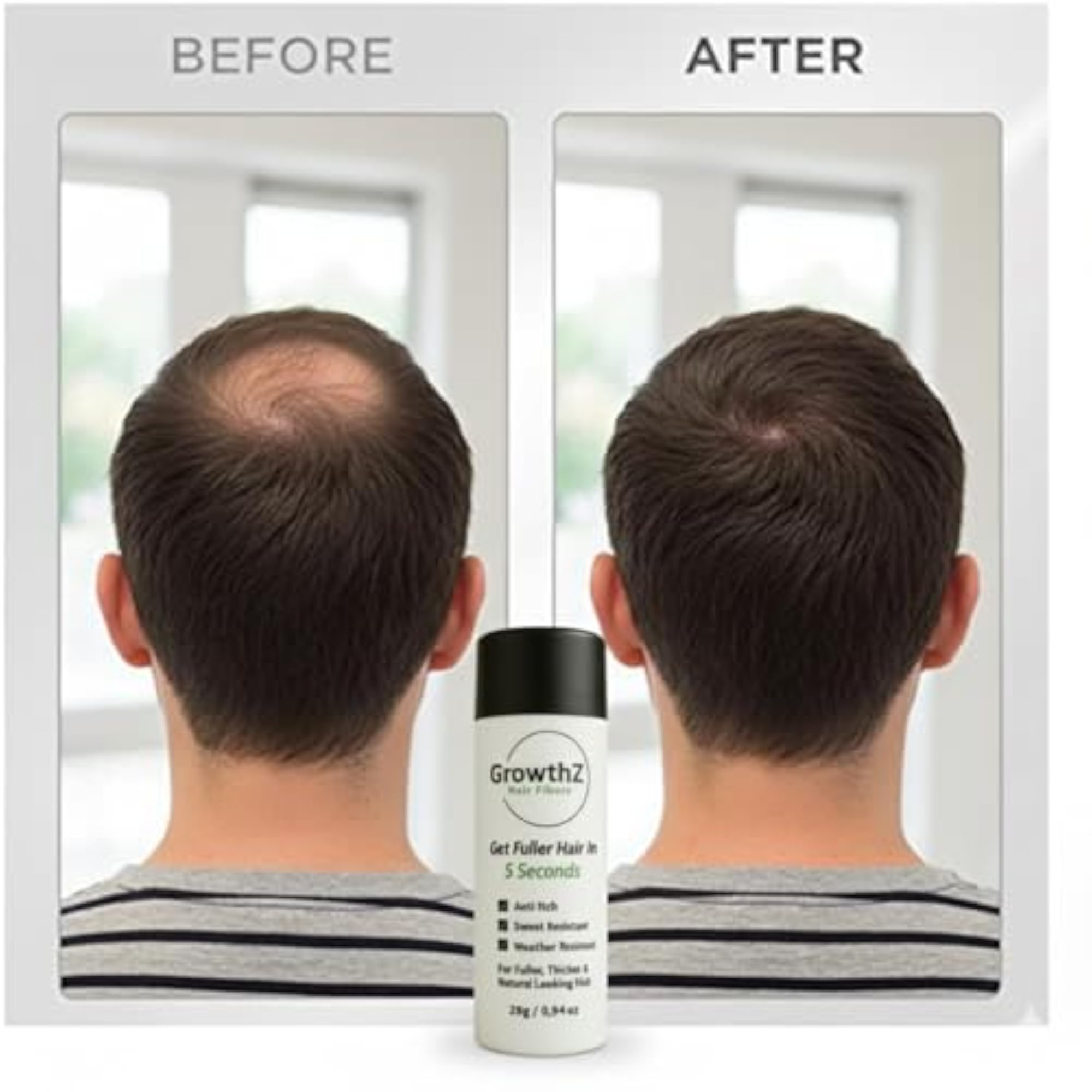 Hair Building Fibers, Medium Brown, 28g