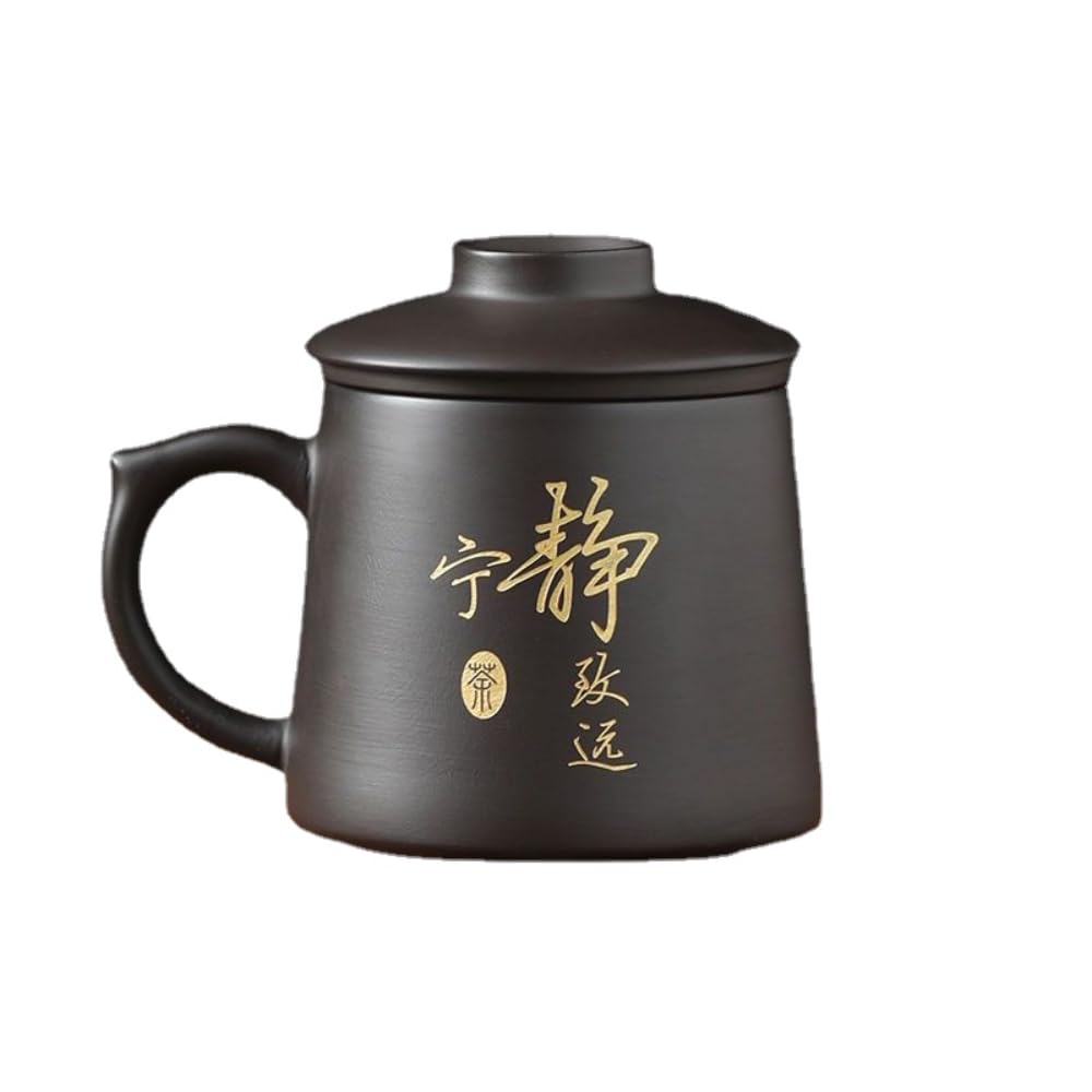 Filiżanka do herbaty z fioletowej glinyChińska filiżanka do herbaty Kung Fu Kubek do kawy, dla kobiet Spotkanie przy herbacie Popołudniowa herbata Filiżanka do herbaty 400 ml Biuro Wysokiej klasy fiol