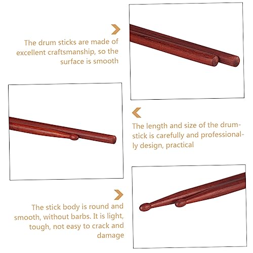LIFKOME 1 par de baquetas duraderas para instrumentos de percusión, mazos cómodos para caja y batería de jazz, prácticas y seguras, de madera para músicos miniatura 4