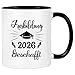 BeBeiZi Abitur 2026 Geschenk – Kaffeetasse mit Spruch „Ausbildung 2026 geschafft“ | Geschenkidee zur bestandenen Prüfung | 330 ml Keramik Kaffeebecher (schwarz)
