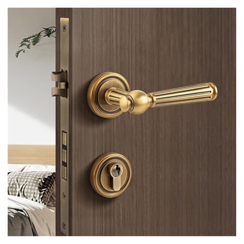 Poignée de porte magnétique en laiton pour chambre à coucher rétro