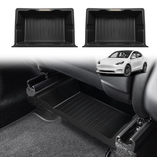 VaultsOnWheels Under Seat Storage Box Fit for 2020-2025 Tesla Model Y Accessories Console Organizer Tool Box Custom Fit Detachable Underseat Organizer (NOT for Juniper)