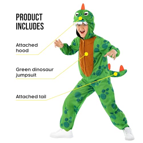 Fun Shack Costume Dinosauro Bambino, Vestito Dinosauro Bambino, Costumi Dinosauri Bambini, Pigiama Dinosauro Bambino, Costume Carnevale Bambino Dinosauro L - 2