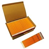 S & E TEACHER'S EDITION Woodcased #2 Pencils, Pre-sharpened, Yellow Pencils with Erasers #2 HB Lead Bulk Box No. 2, Back to school, 600 Count
