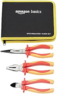 Amazon Basics 1000 Volt VDE Insulated High Leverage Combination Pliers, 15.24 cm