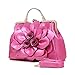 SUNROLAN Women's Evening Clutches Handbags Formal Party Wallets Wedding Purses Wristlets Ethnic Totes Satchel 9156 Rose Red
