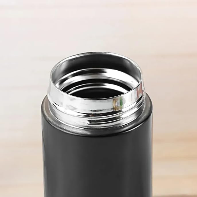 Image of Your Name Personalized Stainless Steel Sports Water Bottle with LED Temperature Display, Corporate Gift smart Bottle (Black)