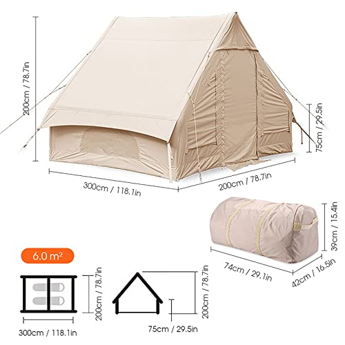 Carpa inflable grande para camping 4-6 personas miniatura 4